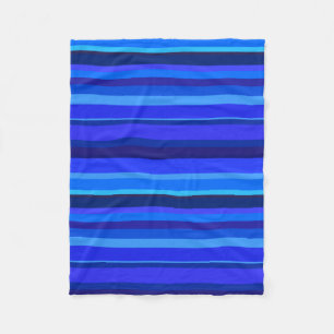 Blaue horizontale Streifen Fleecedecke