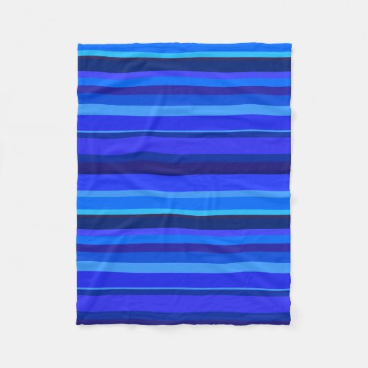 Blaue horizontale Streifen Fleecedecke (Vorderseite)