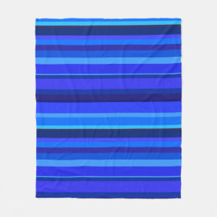 Blaue horizontale Streifen Fleecedecke