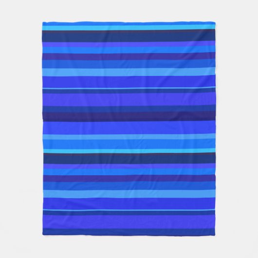 Blaue horizontale Streifen Fleecedecke (Vorderseite)