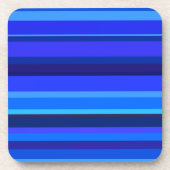 Blaue horizontale Streifen Getränkeuntersetzer (Vorderseite)