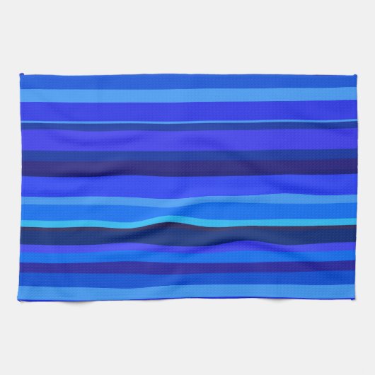 Blaue horizontale Streifen Handtuch (Horizontal)