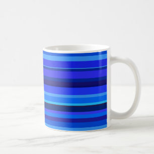 Blaue horizontale Streifen Kaffeetasse