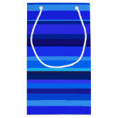 Blaue horizontale Streifen Kleine Geschenktüte (Rückseite)