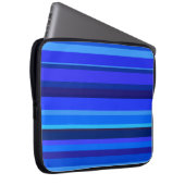 Blaue horizontale Streifen Laptopschutzhülle (Vorne Rechts)