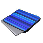 Blaue horizontale Streifen Laptopschutzhülle (Vorne Knopf)