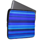 Blaue horizontale Streifen Laptopschutzhülle (Vorne Rechts)