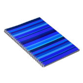 Blaue horizontale Streifen Notizblock (Rechte Seite)