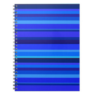 Blaue horizontale Streifen Notizblock