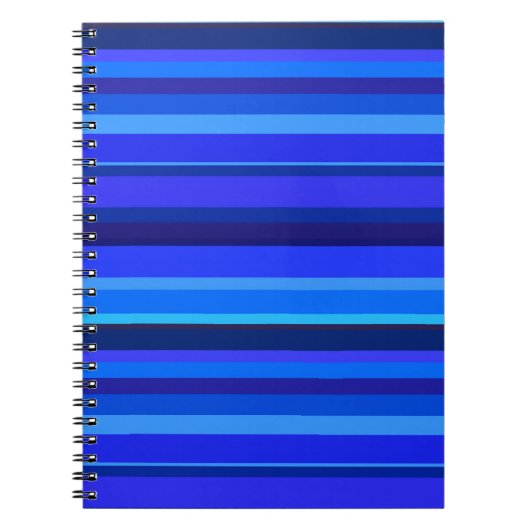 Blaue horizontale Streifen Notizblock (Vorderseite)