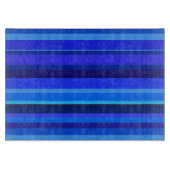 Blaue horizontale Streifen Schneidebrett (Vorderseite)