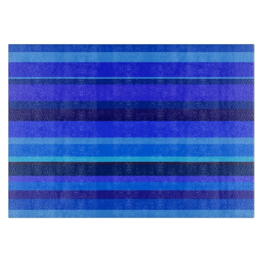 Blaue horizontale Streifen Schneidebrett (Vorderseite)