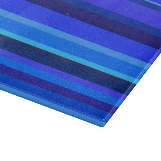 Blaue horizontale Streifen Schneidebrett (Ecke)