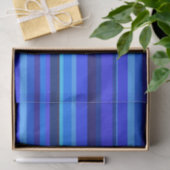 Blaue horizontale Streifen Seidenpapier (Geschenk)