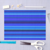 Blaue horizontale Streifen Seidenpapier (Handwerk)