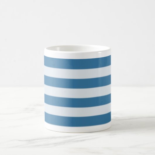 Blaue horizontale Streifen-Tasse Kaffeetasse (Mittel)