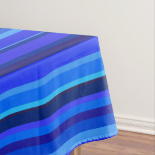 Blaue horizontale Streifen Tischdecke