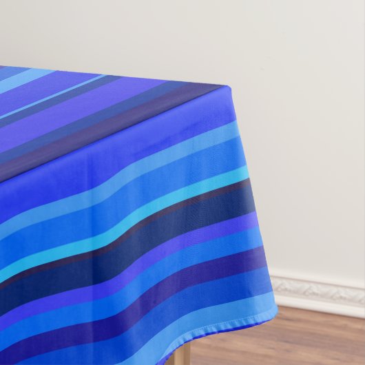 Blaue horizontale Streifen Tischdecke (Beispiel)