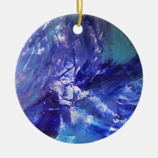 Blaue Horizonte " Keramik Ornament (Vorne)