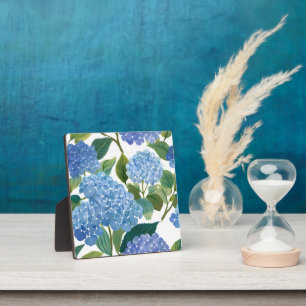 Blaue Hortensie Aquarell Blumen Küstenmalerei Fotoplatte