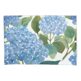 Blaue Hortensie Aquarell Florale Küsten Kissenbezug