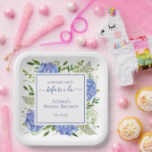 Blaue Hortensie Etwas Blaues bevor ich es tue Pappteller (Party)
