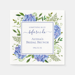 Blaue Hortensie Etwas Blaues bevor ich es tue Serviette