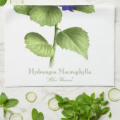 Blaue Hortensie Geschirrtuch (Gefaltet)