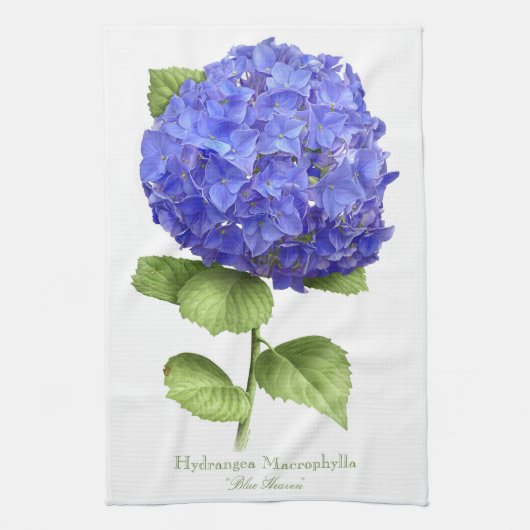 Blaue Hortensie Geschirrtuch (Vertikal)