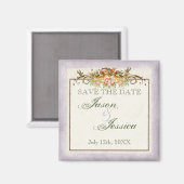 Blaue Hortensie im Vintage-Look - Hochzeit - Magne Magnet (Vorderseite/Rückseite)