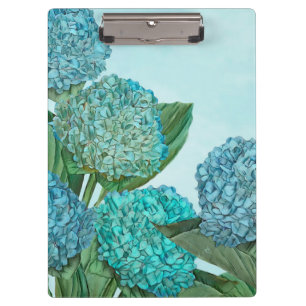 Blaue Hortensie Klemmbrett