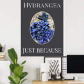 Blaue Hortensie Poster (Heimbüro)