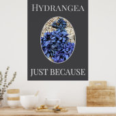 Blaue Hortensie Poster (Küche)