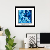 Blaue Hortensie Poster (Heimbüro)