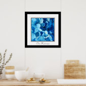 Blaue Hortensie Poster (Küche)