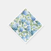 Blaue Hortensie Serviette (Ecke)