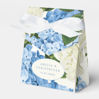 Blaue Hortensie Weiße Rose Klassische Hochzeit Geschenkschachtel