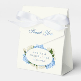 Blaue Hortensie Weiße Rose Klassische Hochzeit Geschenkschachtel