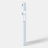 Blaue Hortensien auf Streifen Case-Mate iPhone Hülle (Rückseite / Links)