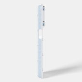 Blaue Hortensien auf Streifen Case-Mate iPhone Hülle (Rückseite / Rechts)