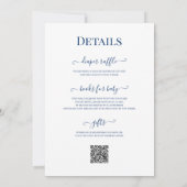 Blaue Hortensien-Baby-Shower-Teeparty QR-Code Einladung (Rückseite)