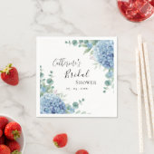 Blaue Hortensien-Blumen-Braut-Shower Serviette (Beispiel)