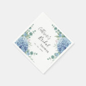 Blaue Hortensien-Blumen-Braut-Shower Serviette (Ecke)