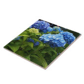 Blaue Hortensien-Blumen-Dekorative Keramikfliese (Seite)