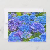 Blaue Hortensien-Blumen Florale Kunst Notizkartens Mitteilungskarte (Vorderseite)