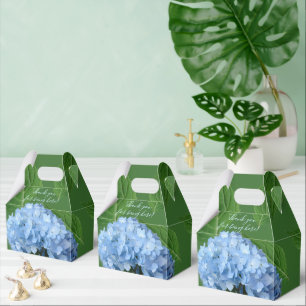 Blaue Hortensien-Blumen-Hochzeitsdusche-Dankeschön Geschenkschachtel