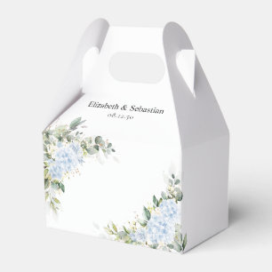 Blaue Hortensien-Blumen-Hochzeitsgunst-Box Geschenkschachtel