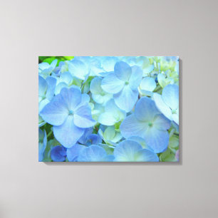Blaue Hortensien-Blumen Kunstprints Leinwanddruck