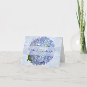 Blaue Hortensien-Blumen-Leere Dankes-Grußkarte Dankeskarte