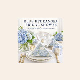 Blaue Hortensien-Blumen-Luncheon-Servietten Serviette